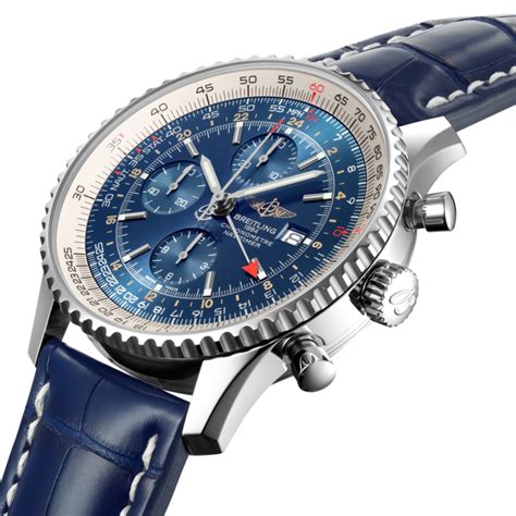 breitling navitimer gmt 46 blue|Breitling Navitimer gmt 48mm price.